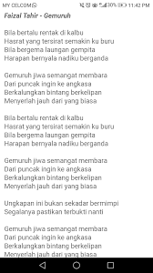 Lagu negaraku yang dipersembahkan didedikasikan untuk semua rakyat malaysia. Gemuruh Lirik Faizal