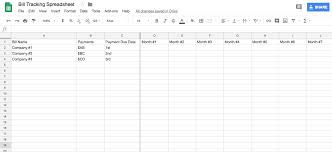 This online features works great for collecting data in a secure manner. Why You Need A Bill Tracking Spreadsheet How To Create One