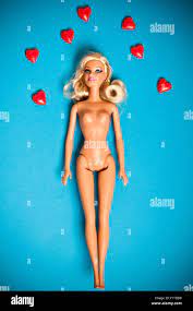 Barbie doll naked and red hearts Stock Photo - Alamy