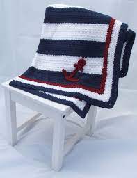Crochet Nautical Baby Blanket Patriotic By Sweetlystitchedbykw 50 00 Cobertor De Croche Para Bebe Mantas De Croche Para Bebes Fazer Croche