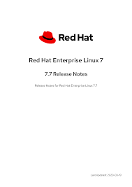 Https Linux Web Cern Ch Rhel Releasenotes Red Hat Enterprise Linux 7 7 7 Release Notes En Us Pdf