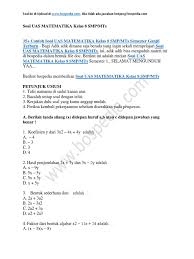We did not find results for: 35 Contoh Soal Uas Matematika Kelas 8 Smp Mts Semester Ganjil Pdf