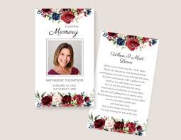 Include a prayer or mass intention on our memorial funeral cards for sale online at the catholic company. Funeral Prayer Card Template Memorial Card With Red Burgundy And Navy Blue Roses Editable And Printable In Loving Memory Card 3389 By Balearica Studio Catch My Party