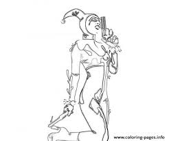 He wears a uniform representing a bat. Batman Arkham City Ezyiw Harley Quinn Coloring Pages Printable