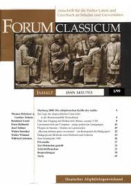 We did not find results for: Forum Classicum 99 1 Deutscher Altphilologenverband