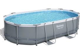 Bestway Power Steel Frame Pool Komplett Set 488 X 305 X 107 Cm 56448 Hertie De