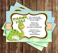 Dinosaur fossil excavation chalkboard birthday thank you card. Novel Concept Designs Let S Roar Dinosaur Baby Shower Party Thank You Card