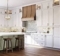 Thailand Factory Fashionable American Style Timber White Rta Kitchen  Cabinets