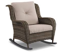 Oakmont All Weather Wicker Cushioned Patio Rocker Chair Rocker Chairs Wicker Rocker Outdoor Wicker