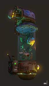 The Travelling Fish Borderlands Style Polycount Props Concept Cyberpunk Art Environment Concept Art