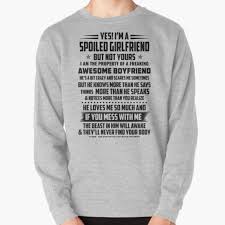 My boyfriend loves me valentines girlfriend gift hoodie pullover hoodie. Boyfriend Sweatshirts Hoodies Redbubble