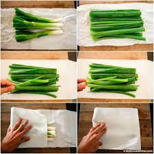 To begin, start by standing the scallions upright in a cup or other tall container. How To Store Green Onions Scallions My Korean Kitchen