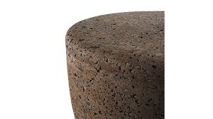Drop Low Black Cork Side Table Small Cb2 In 2020 Modern Side Table Side Table Furniture Side Tables