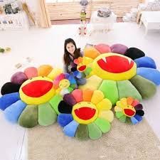 Ebay Link Hot Takashi Murakami Kiki Ohaha Rainbow Flower Plush Cushion Kaikai Murakami Flower Toy Collection Room Flower Pillow