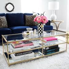 That put it closer to the center seat of the sofa but allowed room for the reclining end seats to be reclined. I Think I Ve Styled And Restyled This Coffee Table 1 000 Times It S By Far My Favorite Piece In My Living Roo White Shag Area Rug Coffee Table Maximalist Home