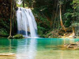 Jeux vidéo, cinéma, célébrités, charme, nature, art digital. Fond D Ecran Anime D Une Cascade Tropicale Telecharger