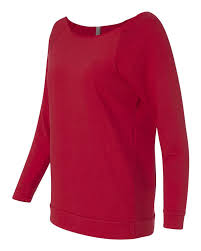 Next Level 6951 Ladies Terry Raw Edge Three Quarter Sleeve Raglan