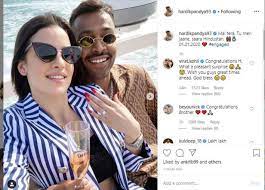 Virat Kohli Reacts On Hardik Pandya Natasa Stankovic Engagement Hardik pandya से उम्र में इतनी बड़ी हैं natasa stankovic, देखें फोटोज. hardik pandya natasa stankovic engagement