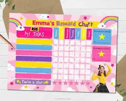 Details About Wiggles Emma Personalise Reward Chart Behaviour Chore Kids Activity Chart Potty