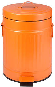 Find trash containers, garbage cans & recycling containers on sale at global industrial. Amazon Com Trash Can Retro Step With Lid Large Trash Bin Bathroom Garbage Can Large Wastebasket For Kitchen Living Room Bedroom Office Soft And Quiet Lid Close Color Orange Home Kitchen