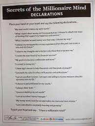 That's all you can think about, becausethat's all that is in your mind under that category. Secrets Of The Millionaire Mind Declarations Millionaire Minds Mind Reading Tricks Millionaire