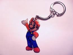Porte Cle Mario Bros Plastique Fou 098 1 Porte Cles Par Pamocette Plastique Fou Etsy Je M En Fous