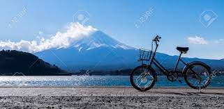 The Bicycle Park At Kawaguchiko Lake Of Mountain Fuji Winter Stock Photo Picture And Royalty Free Image Image 35244949