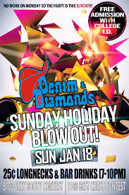 Sunday Holiday Blowout Flyer And Web Graphic Design Just Completed For Denim Diamonds Nightclub In Wichita Web Graphic Design Denim And Diamonds Night Club