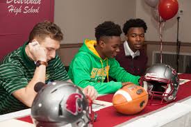 Six student-athletes from Destrehan and Hahnville High School signed  letters of intent during today's football early signing period.  Congratulations to Destrehan's Harold Blood, Jr. (Southern University),  John Emery, Jr. (LSU), Alex Huszar (