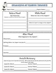 Junie B Jones Reading Reflection Homeschool Reading Reading Classroom Teaching Reading