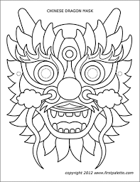 Free printable chinese dragon pattern. Chinese Dragon Mask Templates Free Printable Templates Coloring Pages Firstpalette Com