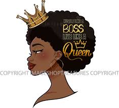 VECTOR Svg AFRO Hustle Like a Boss Vive como una reina Corona Afroamericano  Ébano Nubio Melanina Afrocéntrico Étnico Negro Minoría Cricut