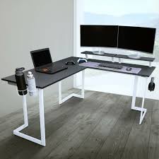 It encompasses space for a wacom tablet, monitor, and much more. Ebern Designs Slatestone L Shape Gaming Desk Reviews Wayfair