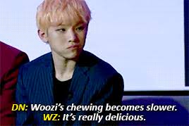 Hahaha Woozi We All Know You Cant Eat Spicy Food Xd Seventeen Woozi Seventeen Kpop Woozi