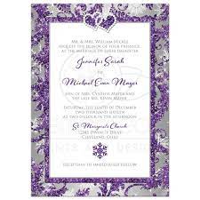 Great Winter Wonderland Wedding Invitation In Ice Purple Silver And White Wonderland Wedding Invitations Purple Wedding Invitations Photo Wedding Invitations