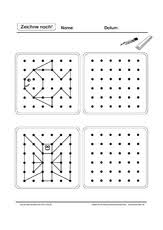 Muster Nachzeichnen In Der Grundschule Konzentration Raumlage Arbeitsblatter Mathe Klasse 1 Grundschulmaterial De