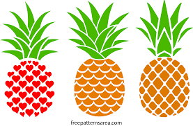 Download Printable Free Pineapple Silhouette Vectors Freepatternsarea