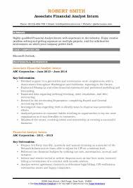 If you are a job seeker looking for a financial planning & analysis position, use our sample job description below to see what job skills and experiences employers are seeking. Financial Analyst Intern Resume Samples Qwikresume