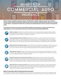 Commercial auto insurance protects your small business from risks involving your company vehicle. Benefits Of Commercial Auto Insurance Swamp Fox Agency