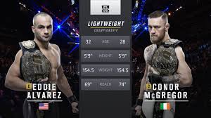 He currently fights in the lightweight division and is based out of straight blast mcgregor fought ufc lightweight champion khabib nurmagomedov at ufc 229 on october 6th, 2018. Ufc 257 Free Fight Conor Mcgregor Vs Eddie Alvarez Youtube