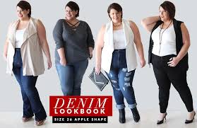 Life And Style Of Jessica Kane Apple Shaped Plus Size Denim Lookbook Apple Shape Outfits Plus Size Fashion Plus Size Winter Outfits