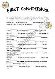 First Conditional Exercises Esl Worksheet By Mirmesko Grammar Exercises Grammar Worksheets English Lessons For Kids