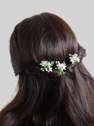 White Flower Hair Pins Bridal Floral Hair Piece Wedding Headpiece Floral Hair Pins In 2021 Prom Hair Accessories Flower Hair Pin Floral Hair Pieces