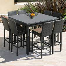 Casual seating sets offer a comfortable place to sit down for a glass of iced tea. Northcape Cabo Collection Bar Height Dining Table Las Vegas Outdoor Kitchens And Bar Height Patio Furniture Clearance Patio Furniture Bistro Table Outdoor