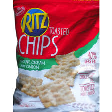 calories in ritz toasted chips sour cream and onion from