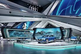 Gallery Of Audi Motor Show 2015 Schmidhuber 4 Exhibition Stand Design Car Showroom Design Exhibition Booth Design