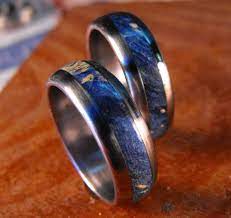 Titanium Rings Wedding Rings Wedding Ring Set His And Hers Etsy In 2021 Titanium Wedding Band Sets Wood Wedding Ring Camo Wedding Rings