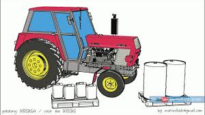 Traktor to pojazd, który z pewnością przypadnie do gustu każdemu małemu dziecku lubiącemu bawić się różnej maści pojazdami, a także starszym dzieciom Traktor Kolorowanka Color The Tractor Pokoloruj Ursusa Youtube