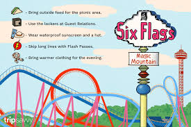 Six flags great adventure is 57 miles from the resort and about an 1 hour and 8 minute drive. Six Flags Magic Mountain Things You Need To Know