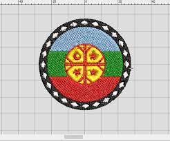 La llegada de los conquistadores hispanos, existiesen este tipo de distintivos. Matriz Bandera Mapuche Redonda Matrices Y Bordados